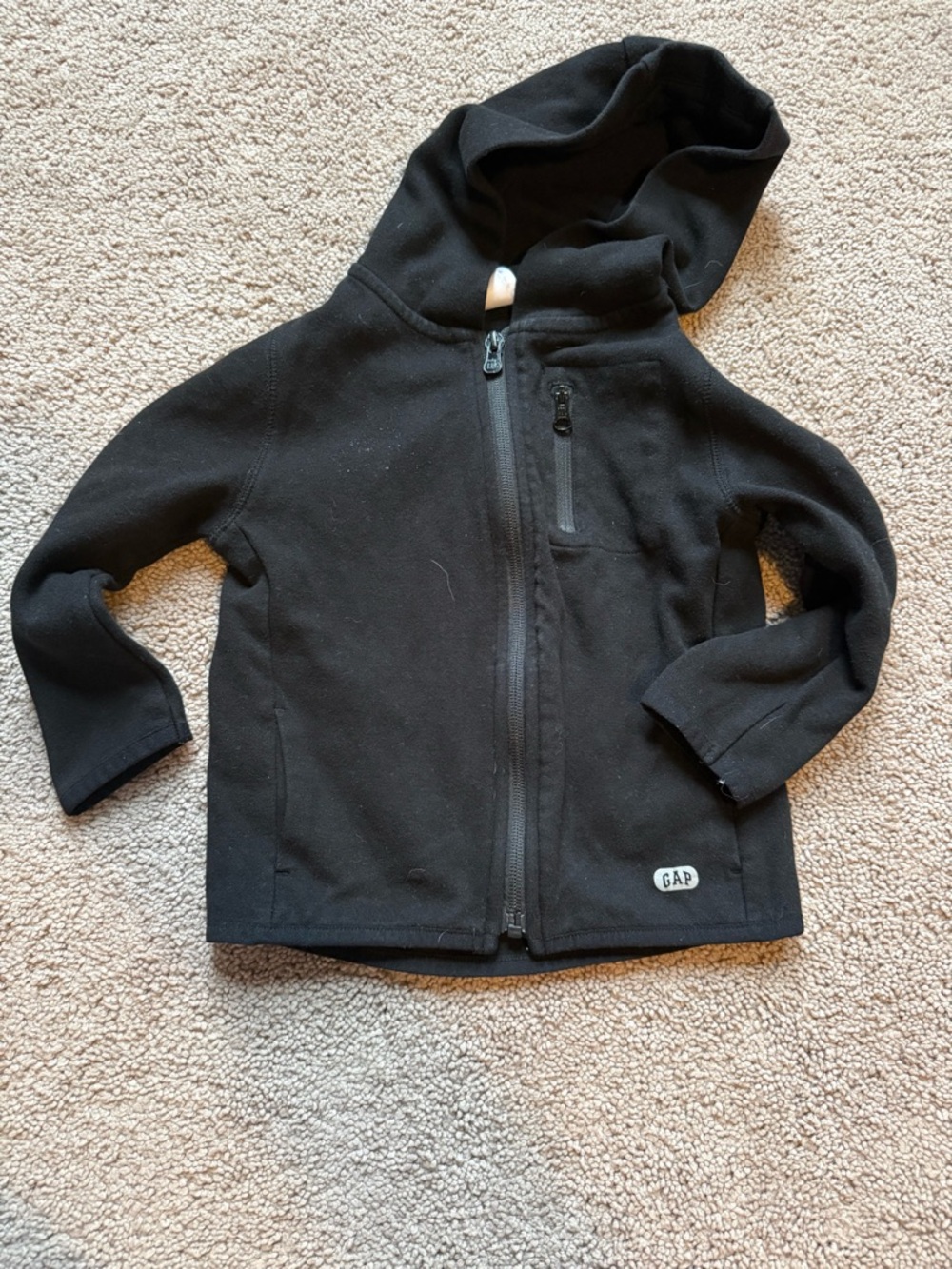 GAP Black Hooded Zip Jacket/Sweatshirt for Kids